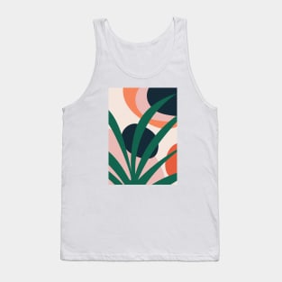 Abstract Mid Century Modern, Leaf, Scandinavian Wall Art 1 Tank Top